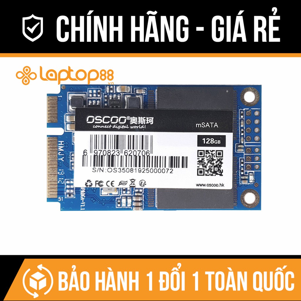 Ổ cứng SSD mSata Oscoo 128G 256GB Bảo hành 36 tháng chính hãng | WebRaoVat - webraovat.net.vn