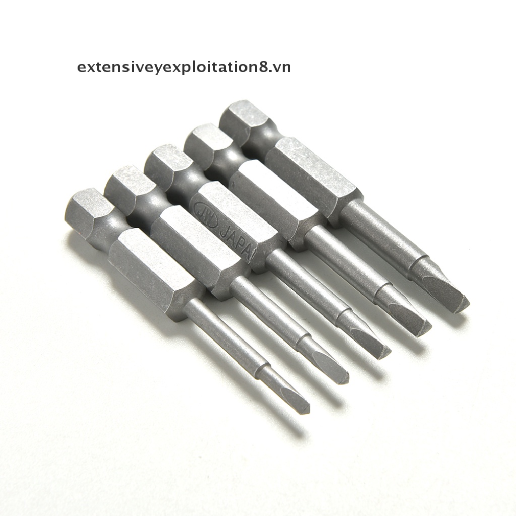 Bộ 5 Mũi Tuốc Nơ Vít Đầu Tam Giác Từ Tính Bằng Thép 1 / 4 50mm S2