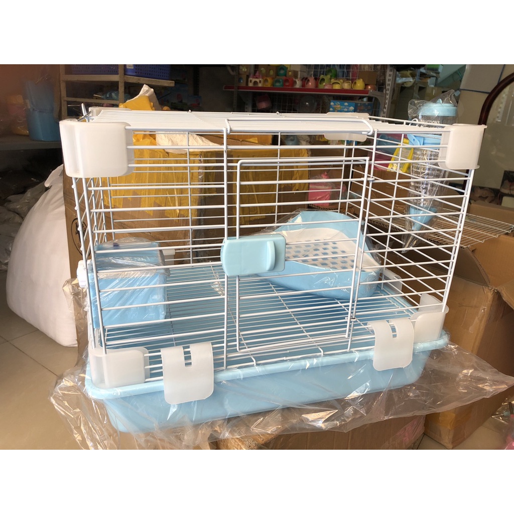 Lồng sắt sơn tĩnh điện full phụ kiện y hình cho thỏ bọ