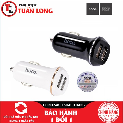Cốc Sạc Nhanh ôtô 2 Cổng USB Hoco Z1 [CHÍNH HÃNG]