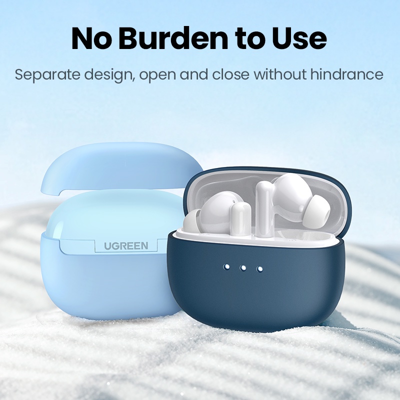 Vỏ bảo vệ hộp sạc tai nghe Bluetooth UGREEN T3 bằng silicon mềm chống rơi