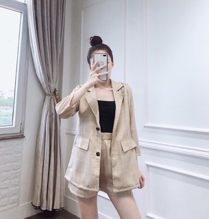 HN- Set áo blazer kèm quần ( ảnh thật cuối bài )