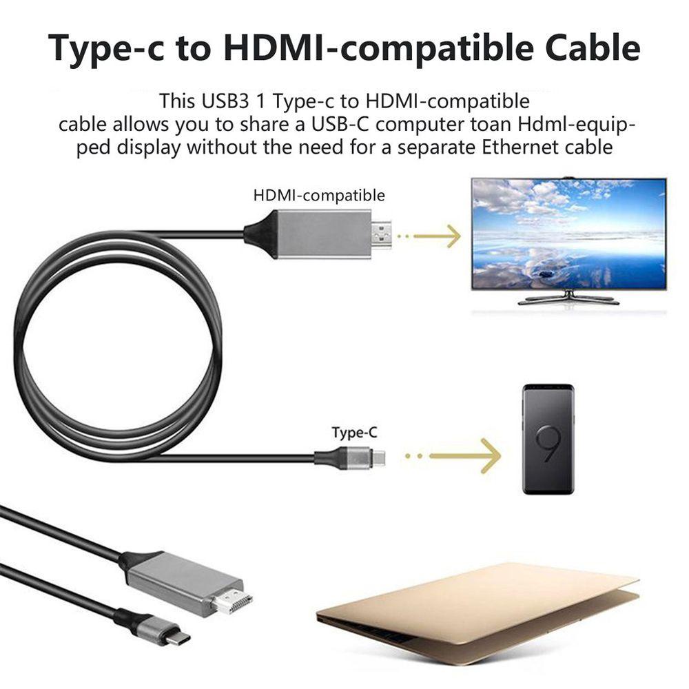Dây Cáp Chuyển Đổi USB C 3.1 Sang HDMI Dài 2m USB 3.1 HDMI Có Thể Chuyển Đổi C Sang HD
