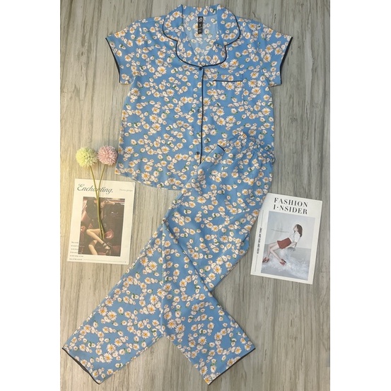 Đồ Bộ Pyjama Lụa Mango Mặc Nhà Nữ VNXK ABCASUAL MPDH1