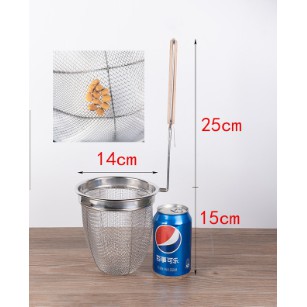 Vợt hủ tiếu inox (vợt trụng hủ tiếu, vá trụng hủ tiếu) -  14x14cm, cao 17cm