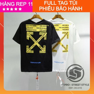 [Freeship - Full Tag Túi] Áo Off White ngắn tay Full Tag Túi, áo thun unisex thuộc street style, áo Off White Cross