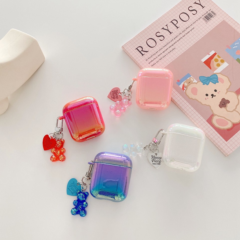 Vỏ Bảo Vệ Hộp Sạc Tai Nghe airpods 1 2 3 pro 1 2 3 pro Bằng tpu Hình Giọt Nước Mưa Phối Dây Xích Dễ Thương
