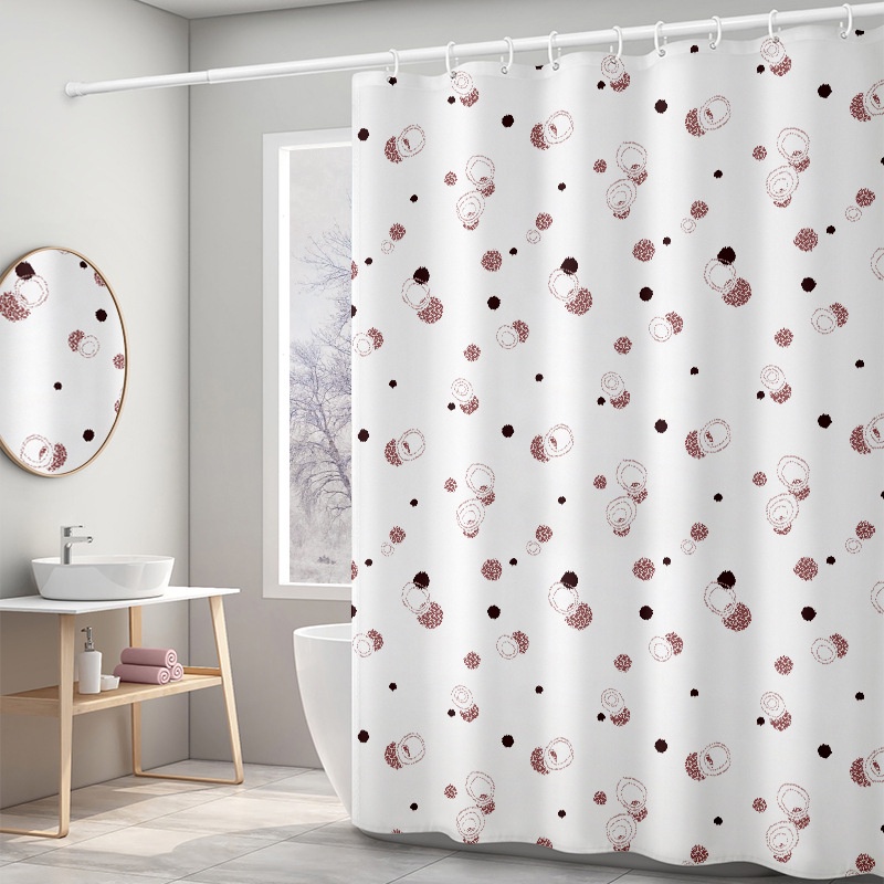 Polyester waterproof digital printing nut thickened shower curtain