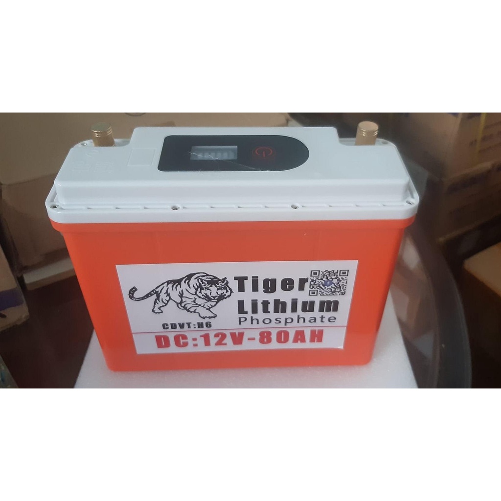 Bình Pin Lithium 80Ah chống nước hoàn toàn tuyệt đối-Pin lithium 12V-80Ah NEW