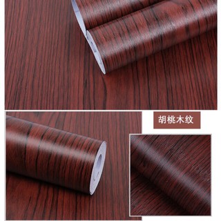 Giấy dán tường decal giả vân gỗ như ảnh 10mx45cm có keo