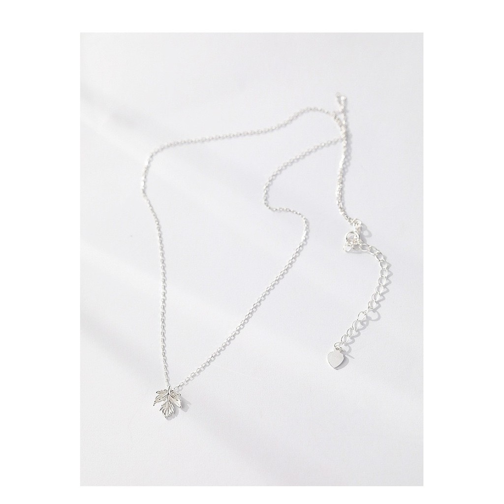 Vòng Cổ Bạc Hình Lá Thời Trang Xinh Xắn Bixue D032102 - MonLilas Jewelry