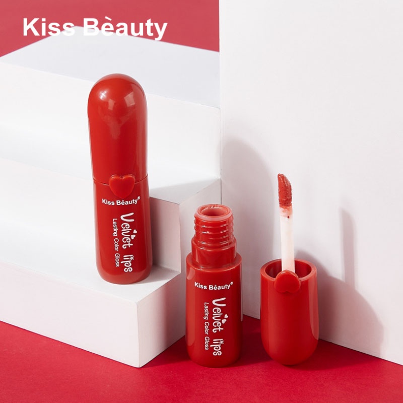 Son môi dưỡng ẩm KISS BEAUTY Mềm Mịn Mượt Mà Với Kết Cấu Mờ Dễ Thoa Nhiều Màu Lựa Chọn