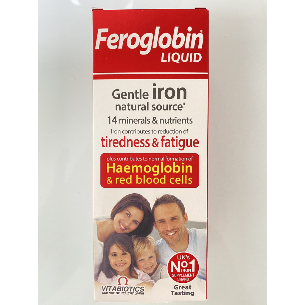 Feroglobin Liquid.Bổ Sung Sắt Giúp Phòng Ngừa Thiếu Máu Cho Bé Từ 3 Tháng Tuổi