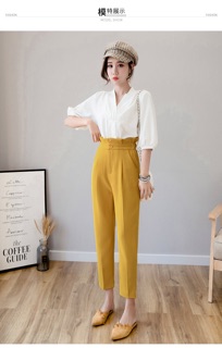 Quần vải cạp cao