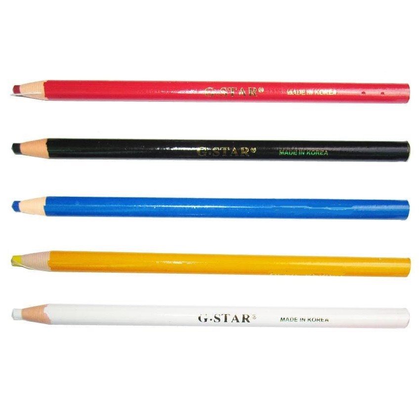 COMBO 5 CÂY BÚT SÁP XÉ G-STAR NO.7600 VIẾT LÊN KÍNH, GỐM, THỦY TINH, NHỰA, GỖ ...