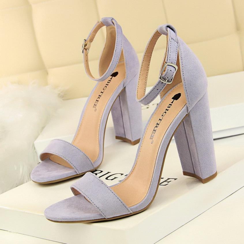 GIÀY CAO GÓT SANDAL BIGTREE SANDAL ĐƠN GIẢN ĐẾ VUÔNG 0509-1 LH