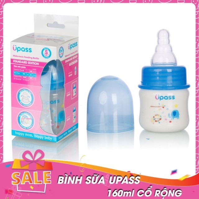 (Made in Thailand) Bình Sữa Cổ Rộng UPASS 160ml / 260ml (UP0205X / UP0209X)