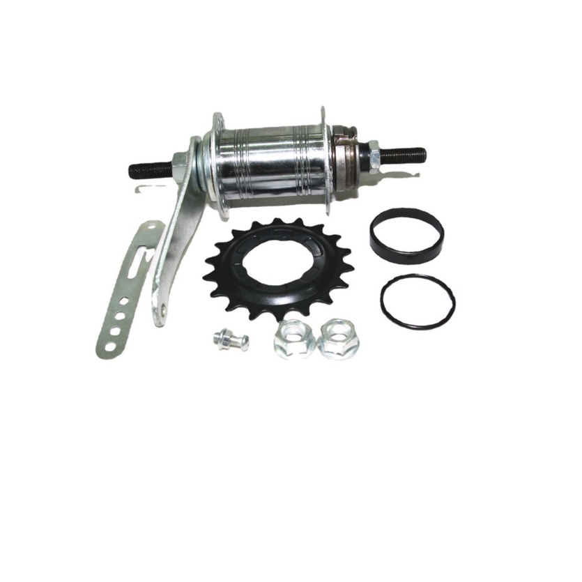 Cụm phanh chân phanh đạp ngược xe đạp Single Fixed Gear 36 lỗ