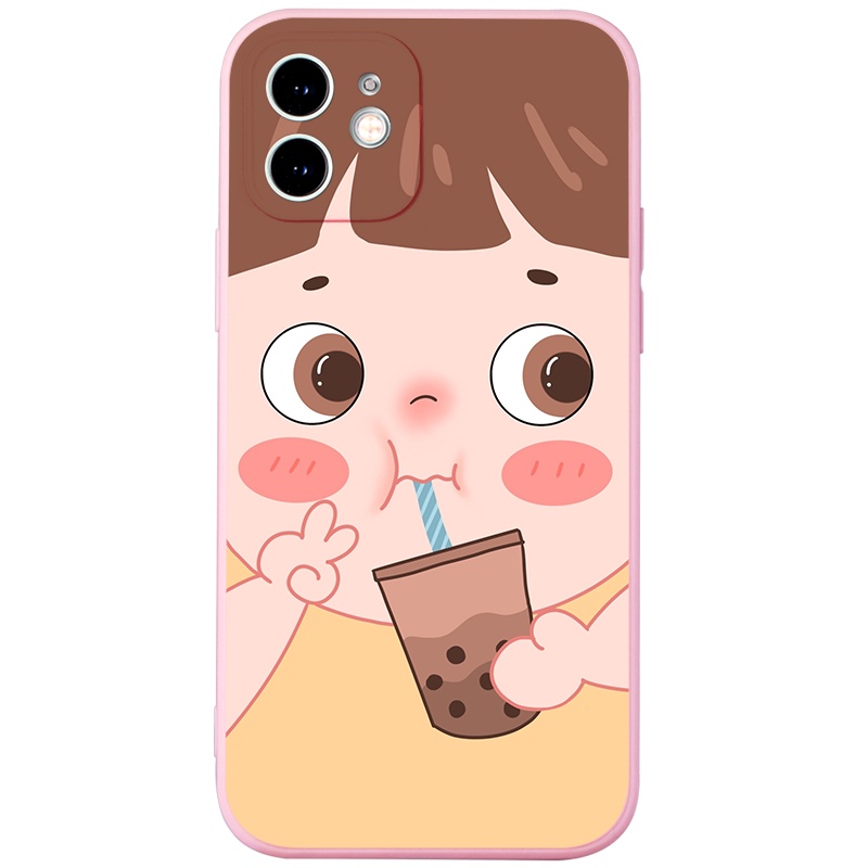 Ốp lưng JURSUE silicon mềm hoạt hình dễ thương đẹp cho iPhone 13 12 11 Pro Max SE 2020 X XR XS ip 8 7 6 6S Plus kute Y87