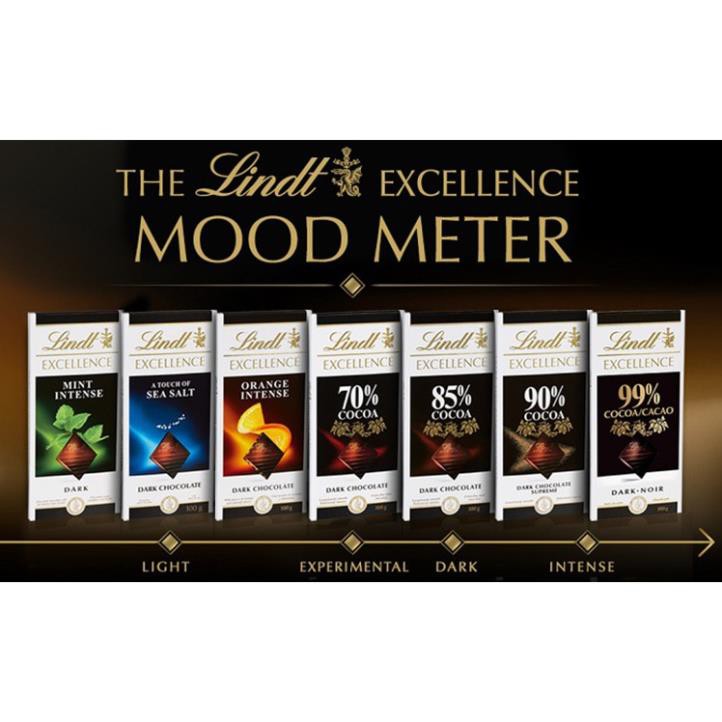 (18 vị) Chocolate Lindt Excellence & Swiss Classic thanh 100gr (Hàng nhập khẩu Đức & Thụy Sĩ)