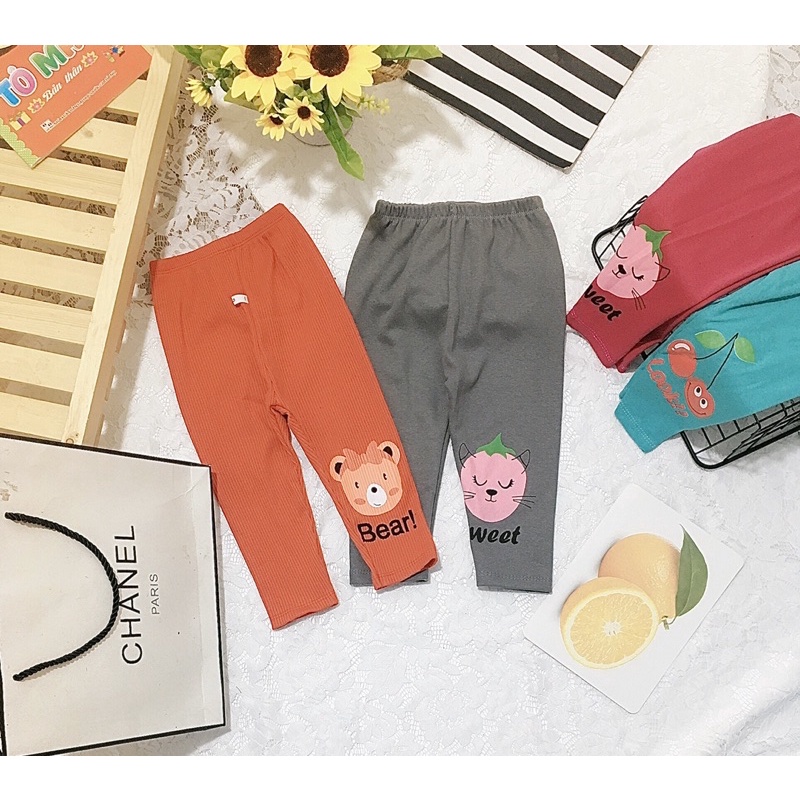 {8-28kg} Quần legging len tăm, quần dài thu đông cho bé gái (nhiều mẫu)