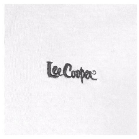 [100%[ cotton] Áo Thun nam không cổ Lee cooper Plain Polo Shirt Mens (White - Size EU - Xách tay UK)