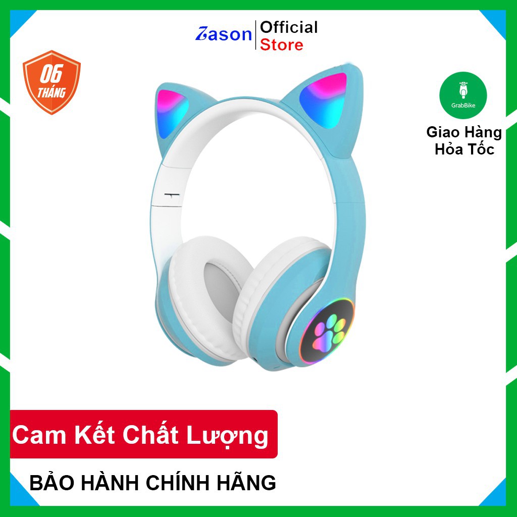 Tai Nghe Mèo Không Dây Phát Sáng Kết Nối Qua Bluetooth Bảo Hành 12 Tháng