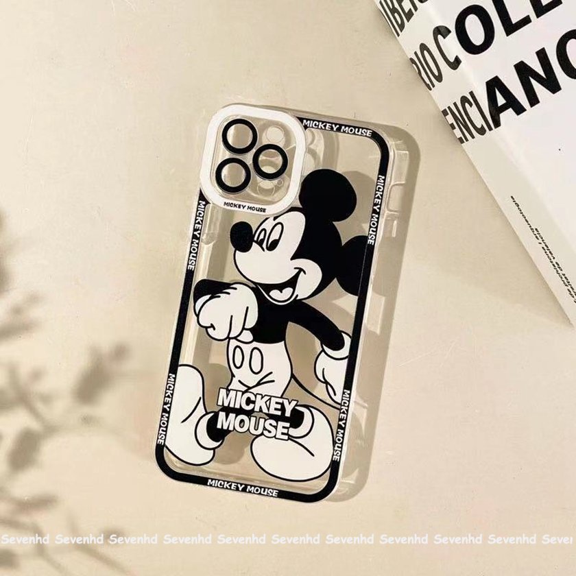 Ốp Điện Thoại Hình Chuột Mickey Mắt Thiên Thần Cho iPhone 14 13 12 11 Pro Max SE2020 X XR Xs Max 7 8 6 6s Plus