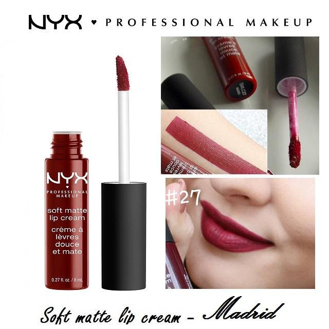 Son kem NYX Soft Matte Lip Cream Siêu Mịn SMLC 27 MADRID