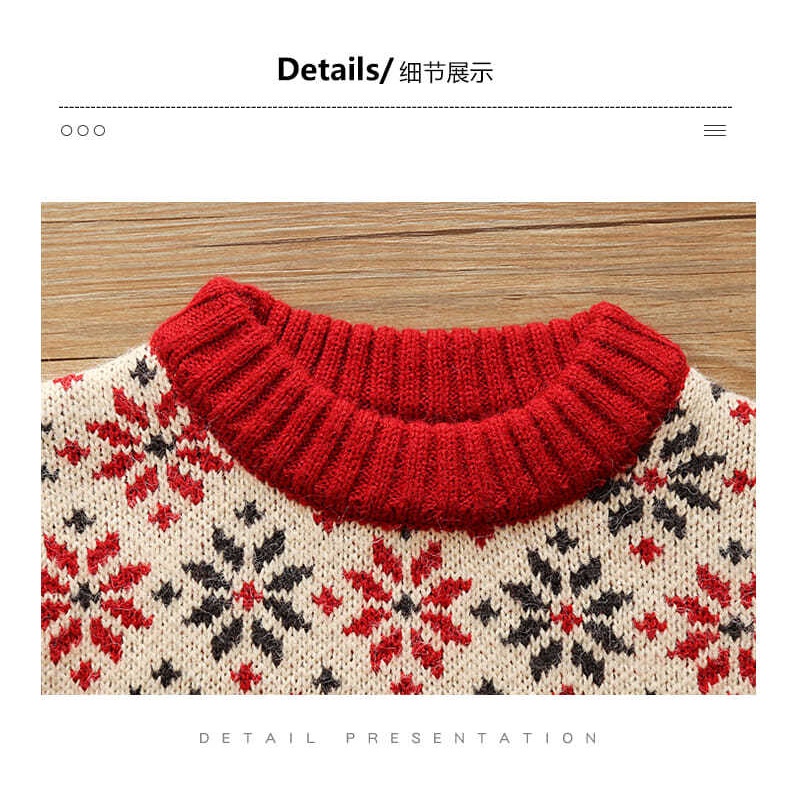 Áo sweater Giáng Sinh thời trang mùa đông ấm áp cho bé gái 2021