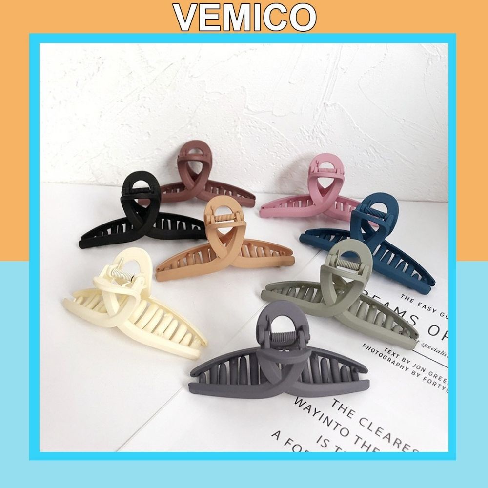 Kẹp tóc càng cua Vemico phong cách Hàn Quốc thanh lịch KT18