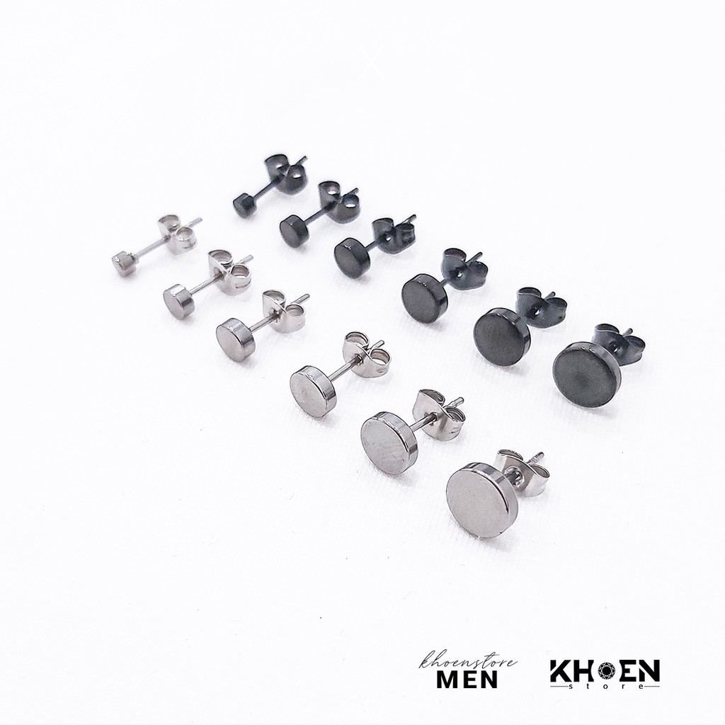 (1 Chiếc) Khuyên tai Nút tròn trơn 1 đầu size 3mm đến 8mm - Khoen Store