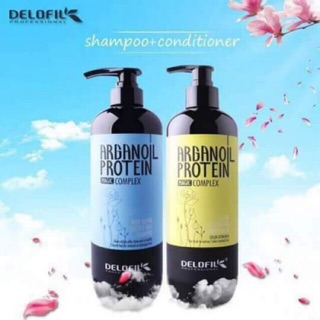 Dầu gội xả phục hồi dưỡng ẩm mềm mượt Delofil 500ml