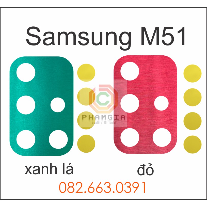 Dán decal  nhôm chống xước camera Samsung M51 / M21 / M30s
