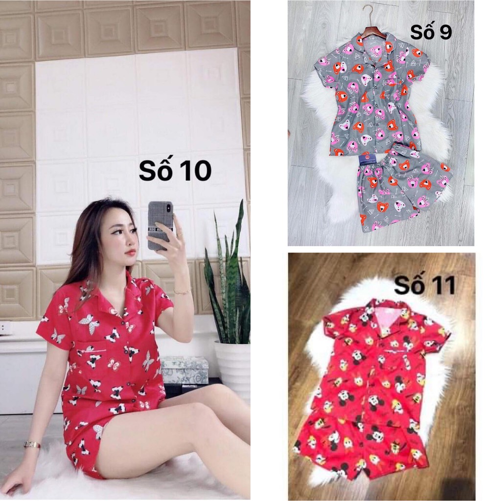 Bộ pijama nữ mặc nhà thô kate cộc đùi | BigBuy360 - bigbuy360.vn