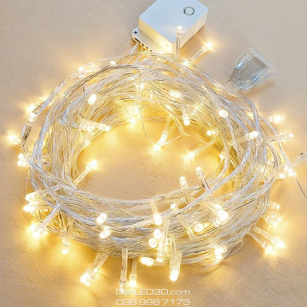 Dây Đèn LED Đom Đóm Fairy Light Trang Trí Ngoài Trời Chống Nước, Nhiều Chế Độ Sáng