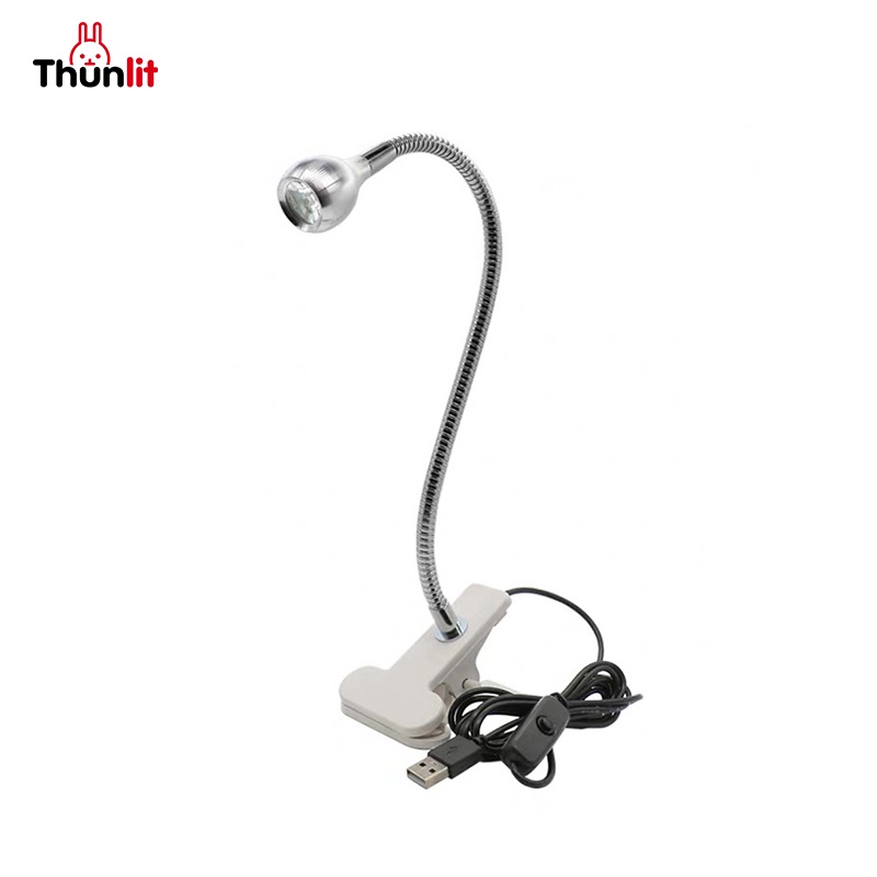 Đèn kẹp máy tính Thunlit cổng usb có thể điều chỉnh độ sáng tiện dụng