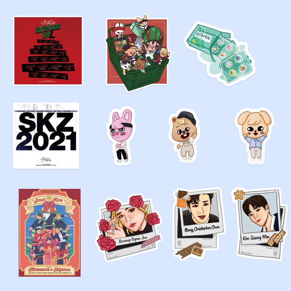 STRAY KIDS Album《Christmas EveL》Sticker STRAYKIDS No Easy Phone Luggage Tag Diy Stickers