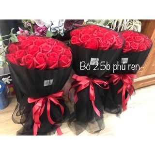 Hoa sáp thơm bó 25 bông giá rẻ