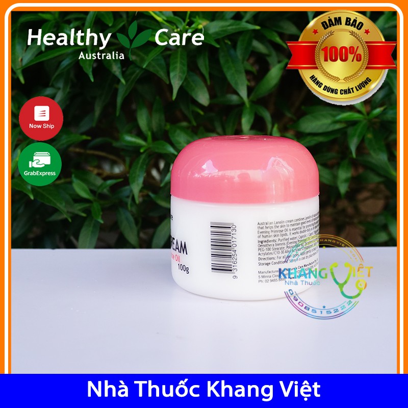 Kem Dưỡng Da Từ Nhau Thai Cừu Và Tinh Dầu Hoa Anh Thảo - HEALTHY CARE LANOLIN 100GR (CHUẨN ÚC)[Date 2023]