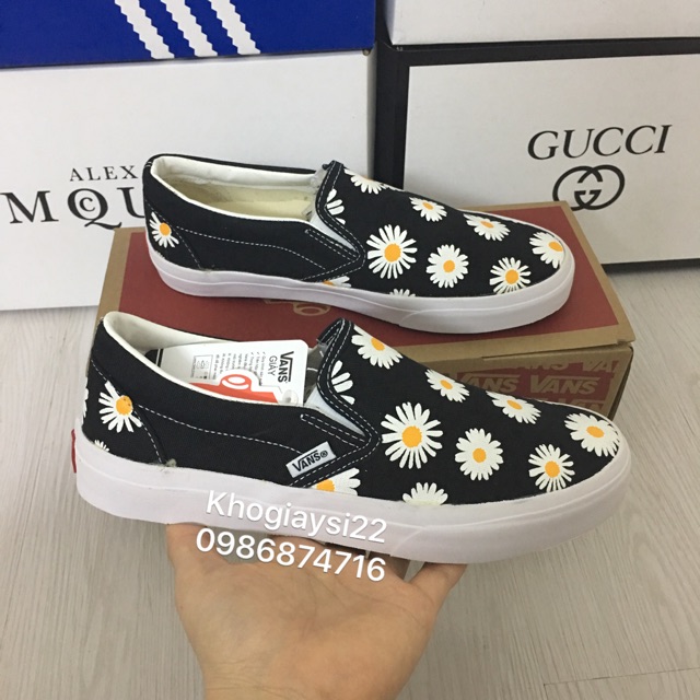 [SALE SỐC-SẴN HÀNG] Giày vanz slip on lười Hoa size 36-&gt;39