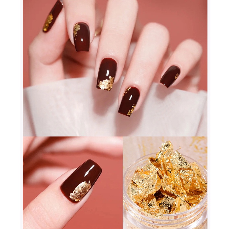 Giấy Thiếc Dán Móng Tay Màu Vàng/Bạc