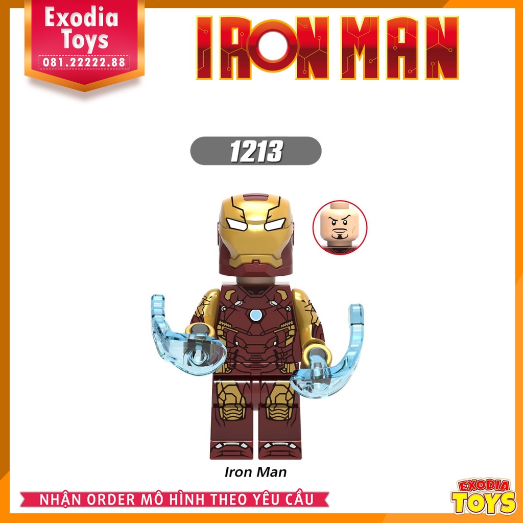 Xếp hình Minifigure Marvel Avengers nhân vật siêu anh hùng Người Sắt Iron Man - Đồ Chơi Lắp Ghép Sáng Tạo - XINH X0252