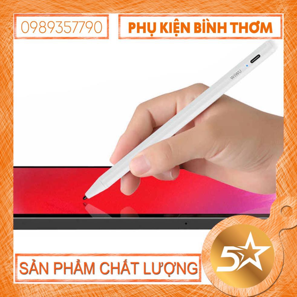 Bút Cảm Ứng WiWu Pencil Pro Cho iPad Viết Vẽ Nghiêng Hơn 60 Độ, Chống Tì Tay, Hít Vào Ipad Hàng Chính Hãng Wiwu