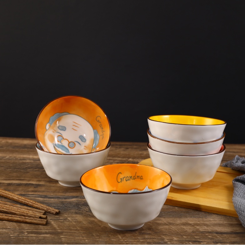 Bộ bát sứ gia đình chén sứ ăn cơm bộ bát đĩa decor chén đĩa sứ dễ thương chất liệu gốm sứ cao cấp an toàn