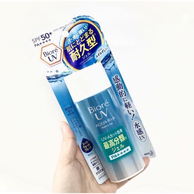 Kem Chống Nắng Biore Nhật Bản UV Aqua Rich watery gel 90ml Chính hãng