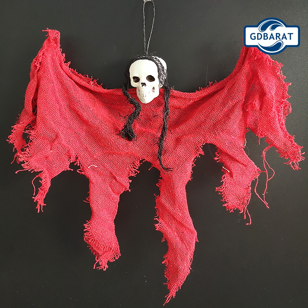 Phụ Kiện Trang Trí Halloween Hình Đầu Lâu Bằng Vải Treo Tường
