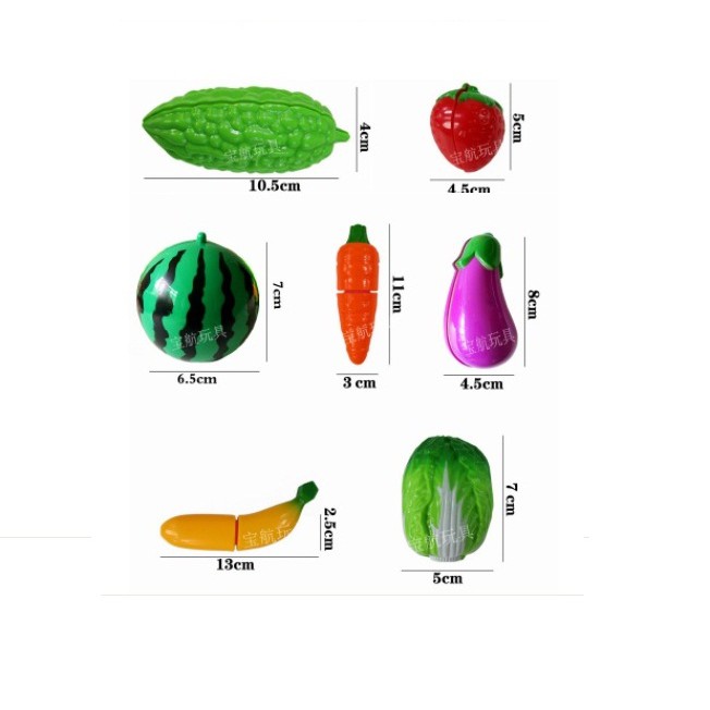 Bộ Đồ Chơi Cắt Ghép Hoa Quả Cho Bé 15 Chi Tiết