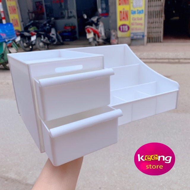 KỆ ĐỰNG MỸ PHẨM ĐA NĂNG 3 TẦNG NHIỀU NGĂN KÉO BẰNG NHỰA TIỆN DỤNG