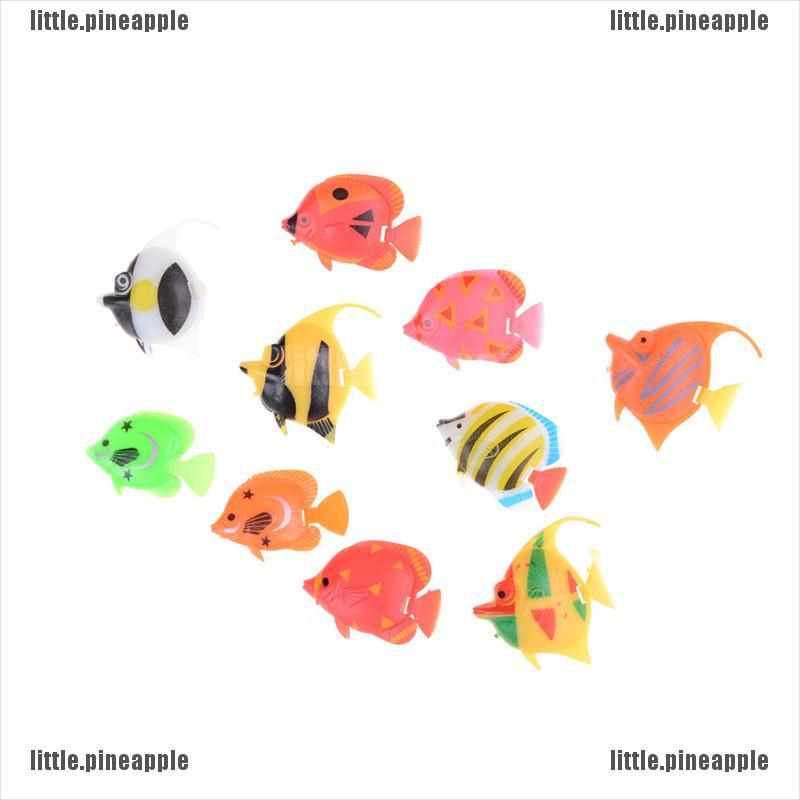 Set 10 Cá Nhựa Mini Nhiều Màu Trang Trí